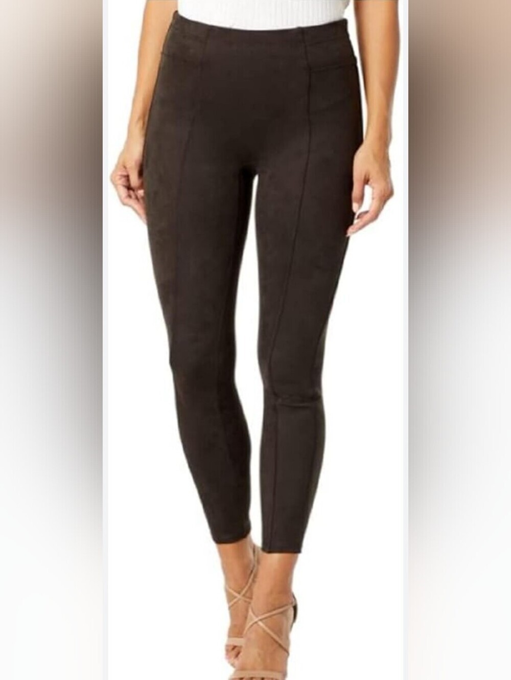 SPANX Brown Ponte Skinny Ankle Pants